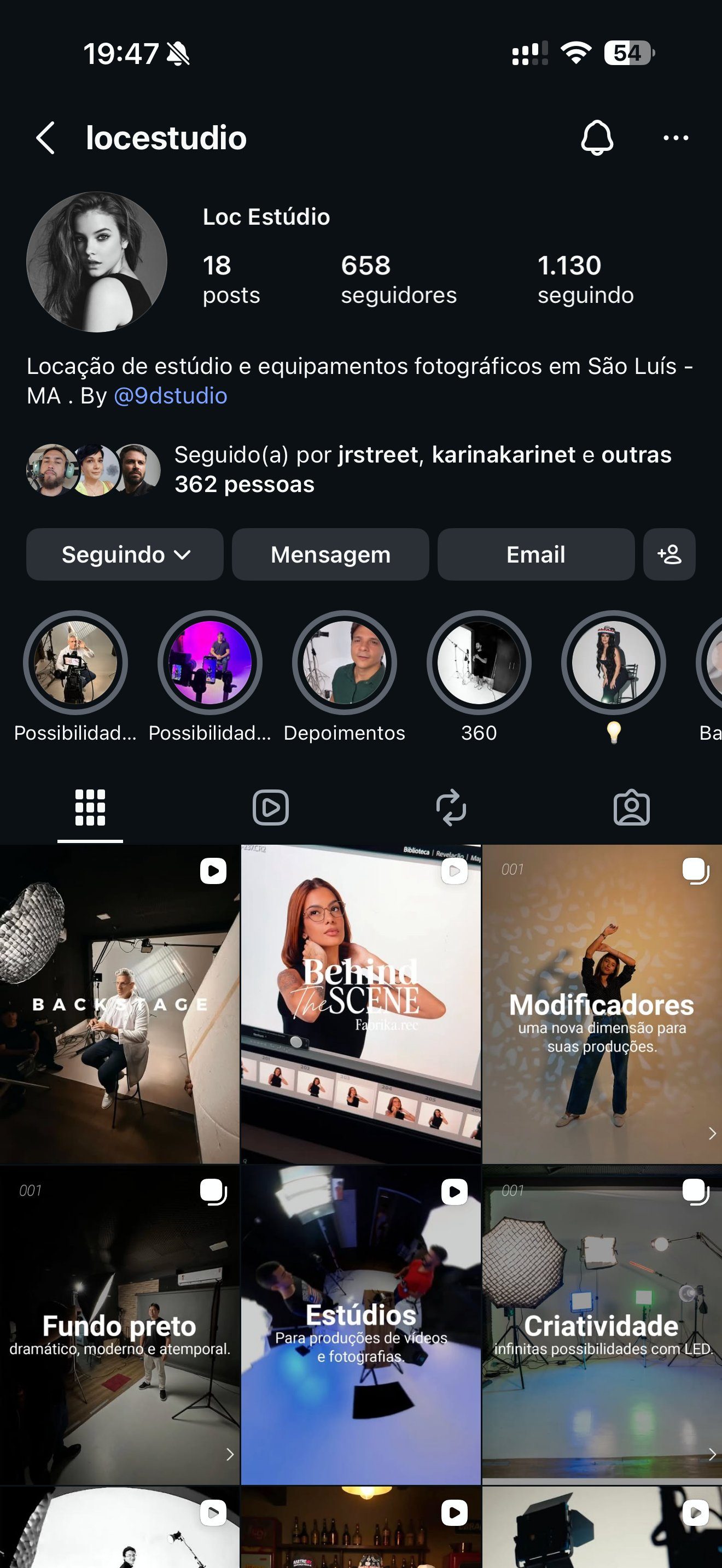 Loc Estúdio Instagram